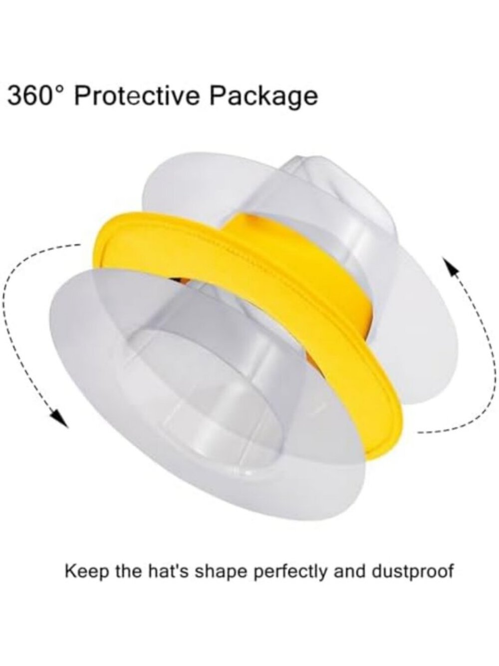10 Wide Brim Fedora Hat Holders - 360° Shape Protectors for Stylish Storage - Picture 7 of 7
